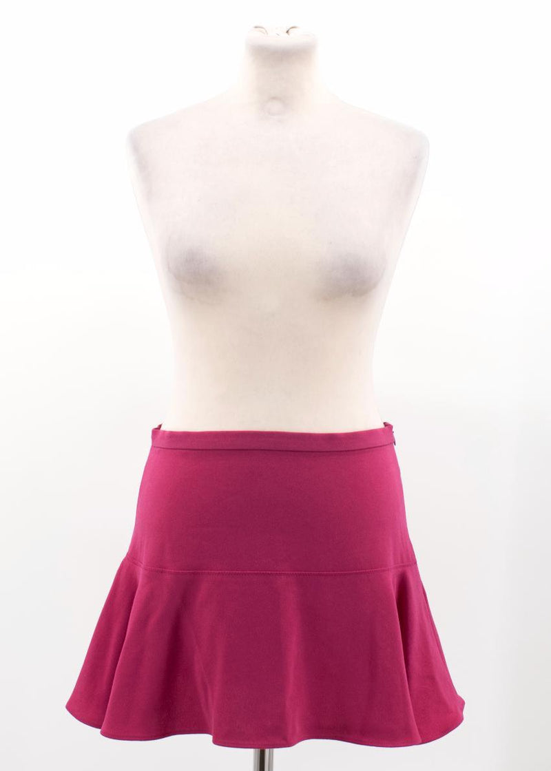 Joseph Pink Crepe Stretch Mini Skirt