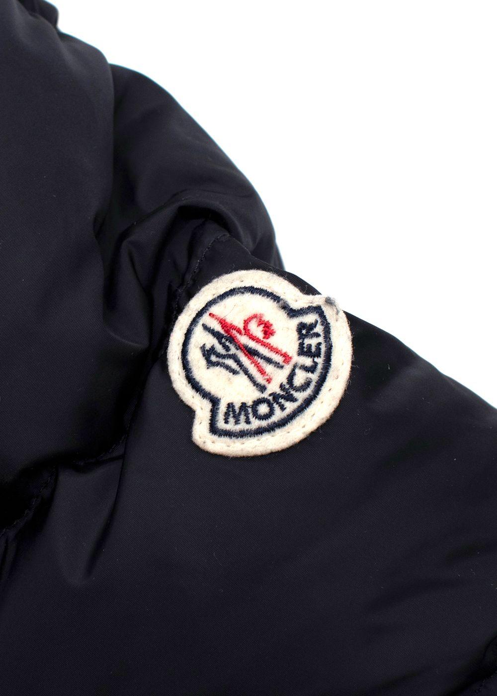 Moncler Navy Pivoine High Neck Puffer Coat