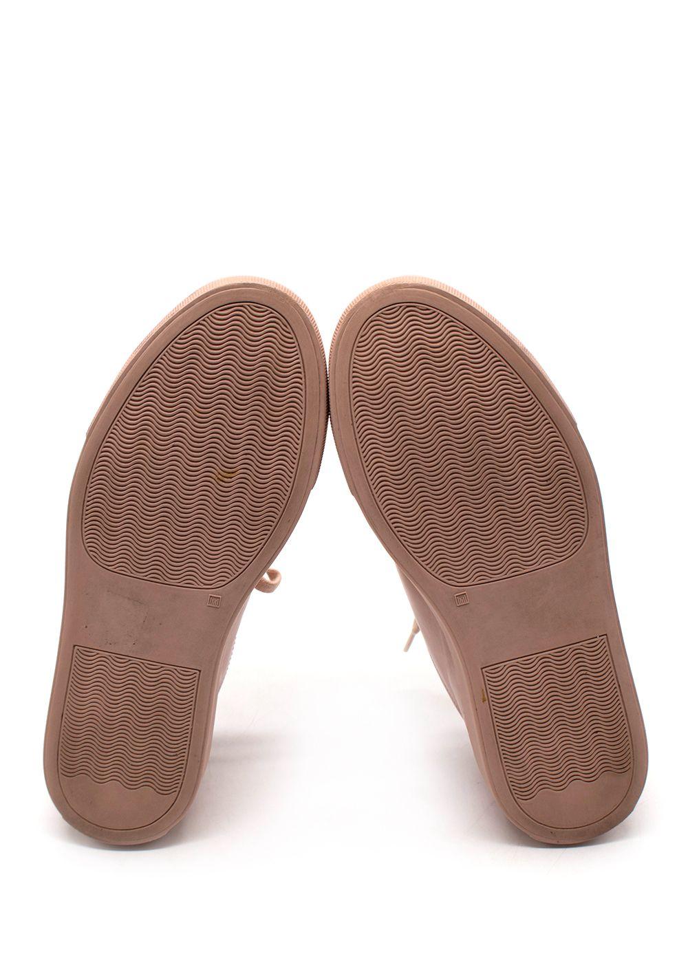 Common Project Pink Leather Low Top Trainers