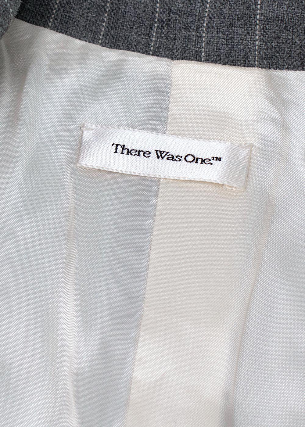 There Was One  Grey Pinstripe Blazer and Tailored Trouser Suit