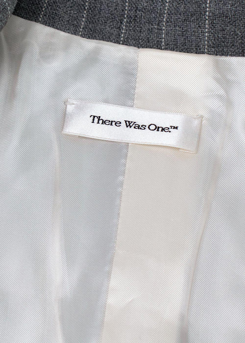 There Was One  Grey Pinstripe Blazer and Tailored Trouser Suit