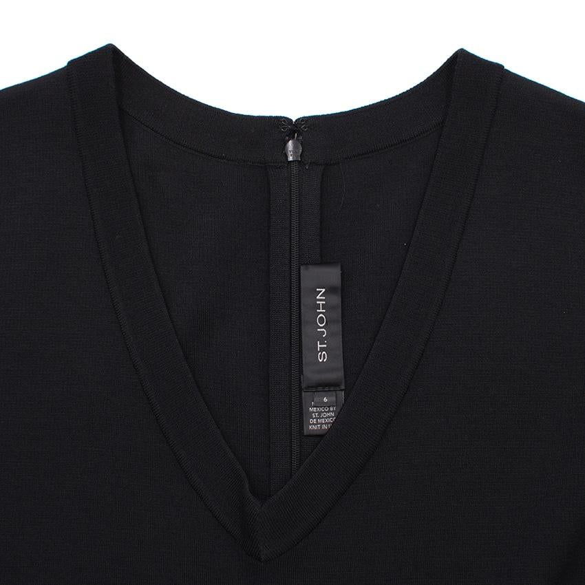 St. John Black Knit Dress