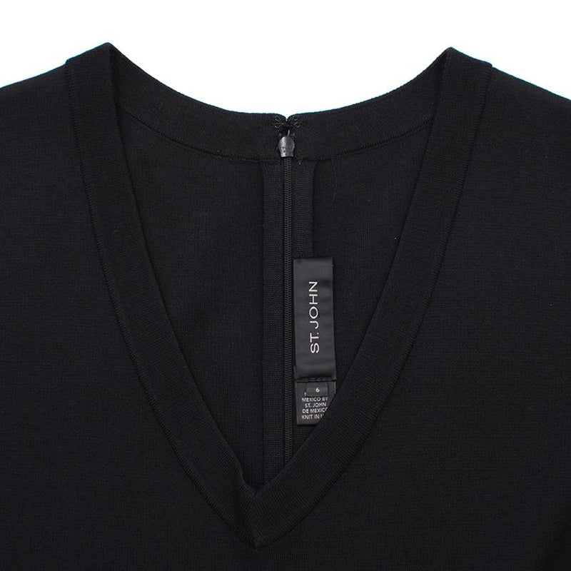 St. John Black Knit Dress