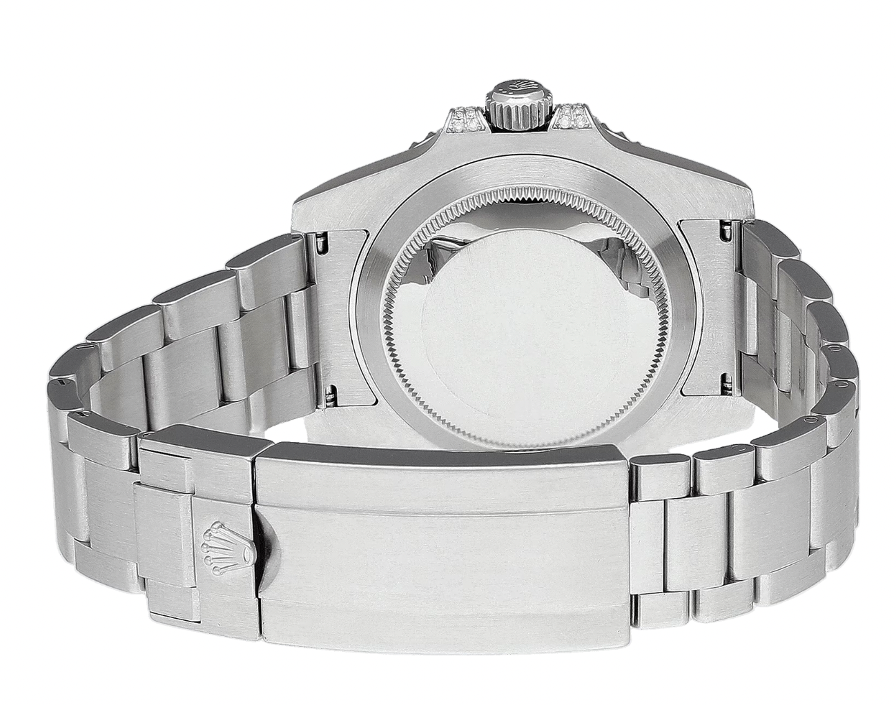 Rolex 40mm Silver Oyster Perpetual Date Submariner Rainbow  Watch