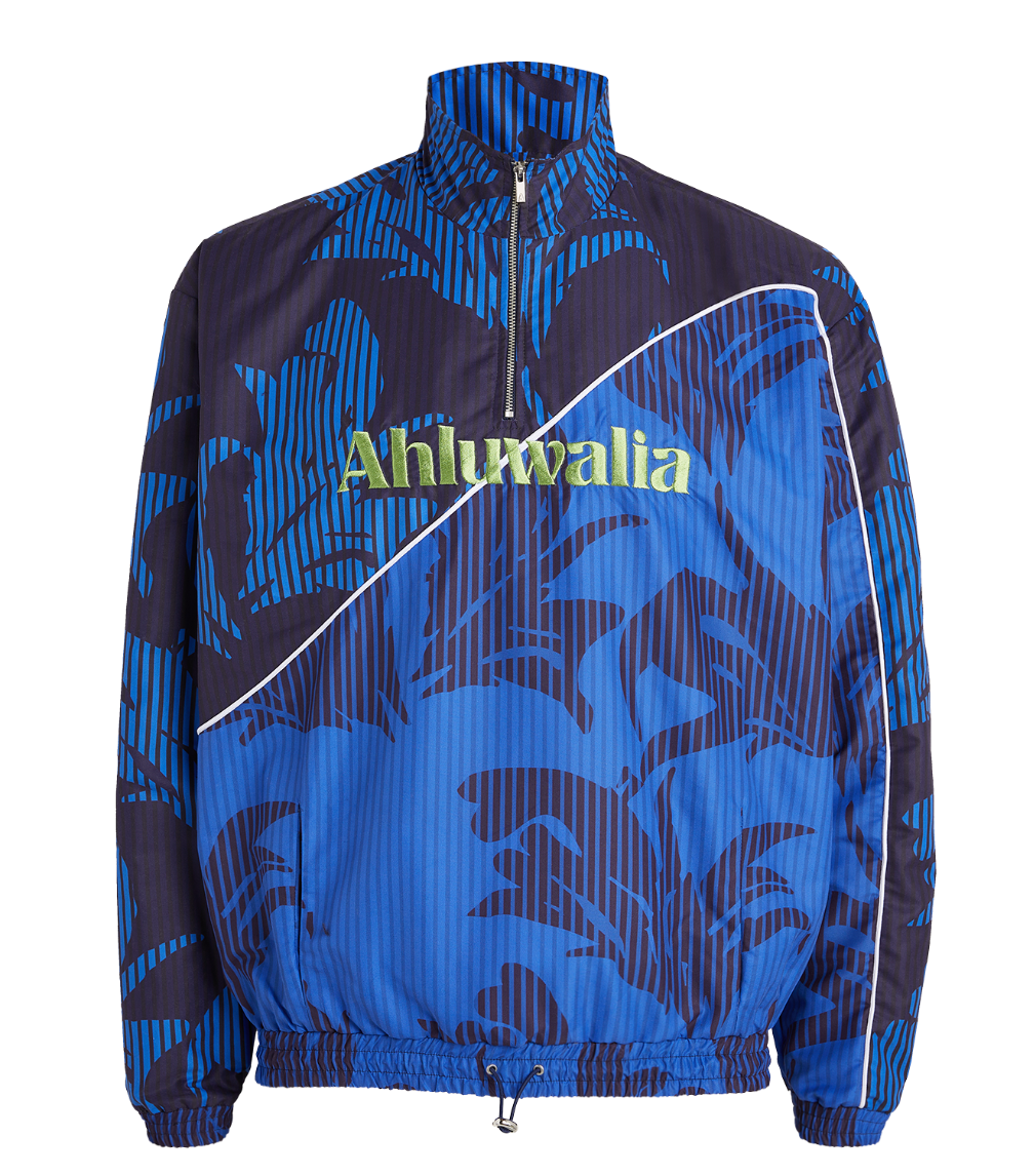 Ahluwalia Leaf Print Half-Zip Jacket