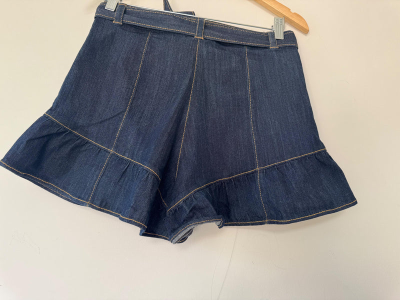 Denim Penny Belted Shorts