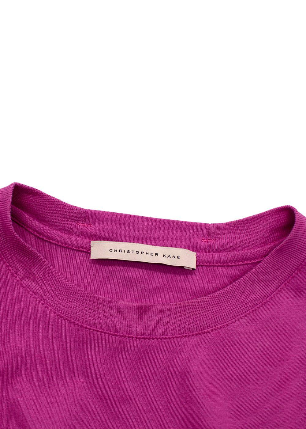 Christopher Kane Pink Ruffle Trim T-Shirt