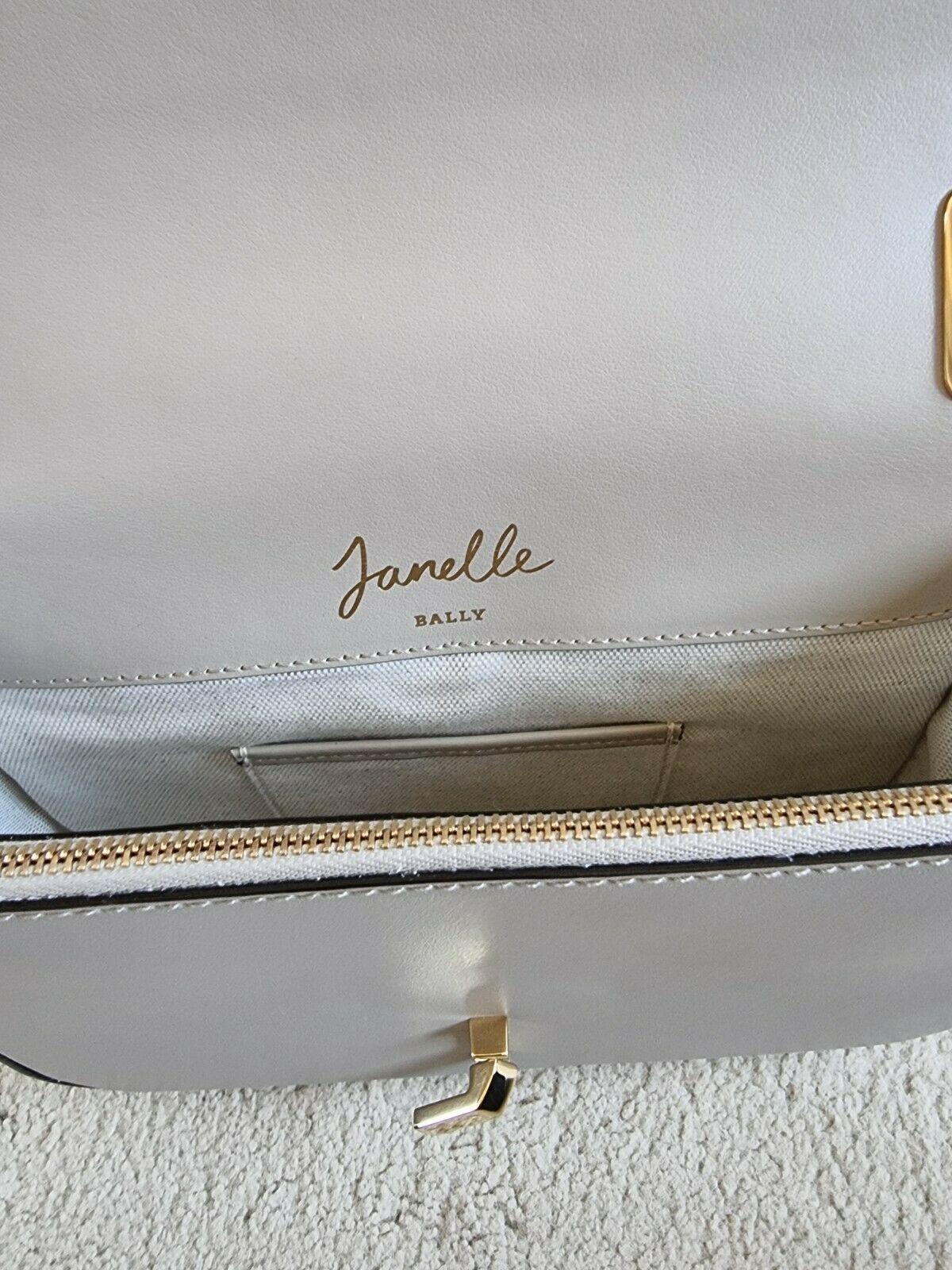 Grey leather Janelle bag