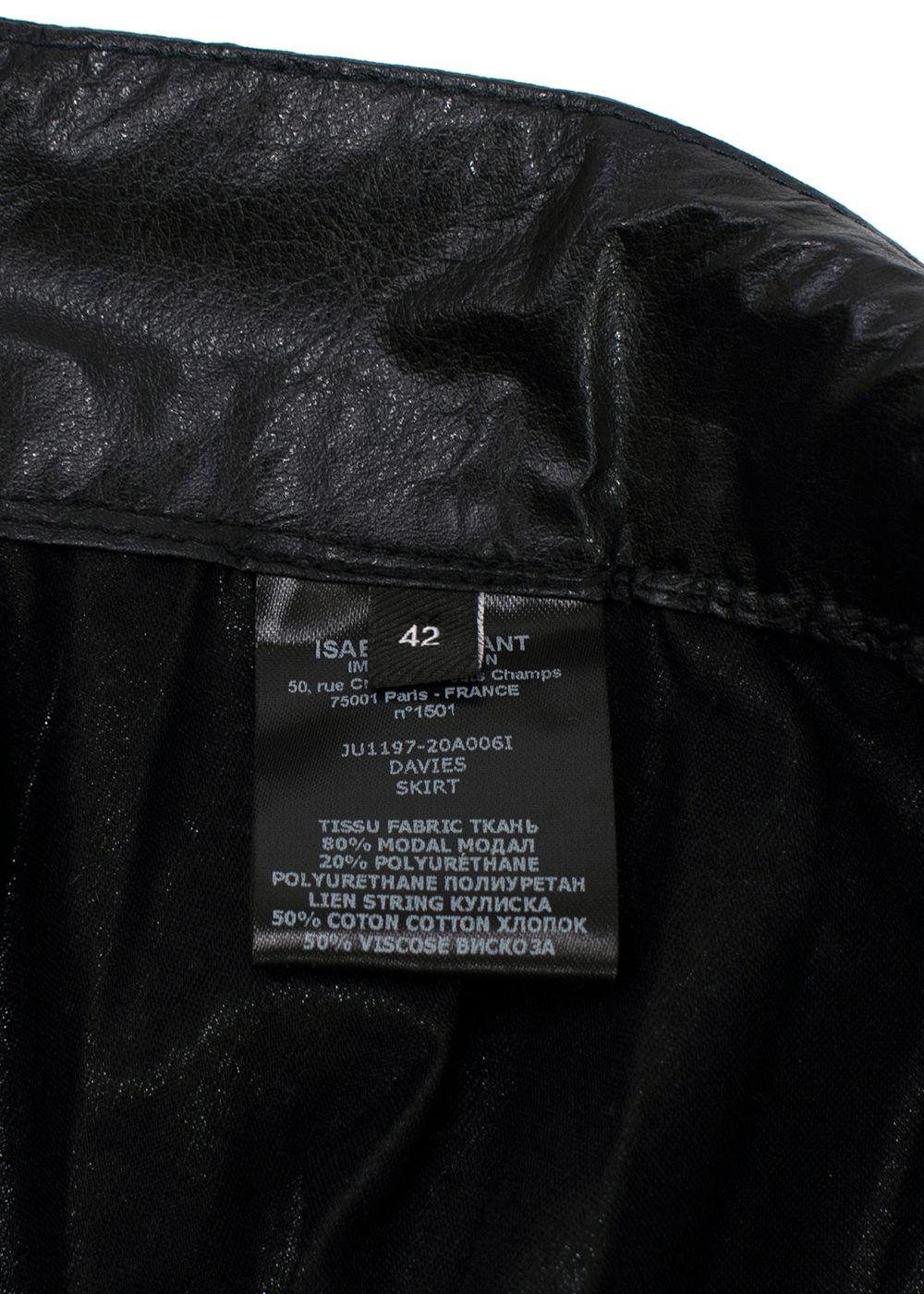 Isabel Marant Black Davies Asymmetric Skirt