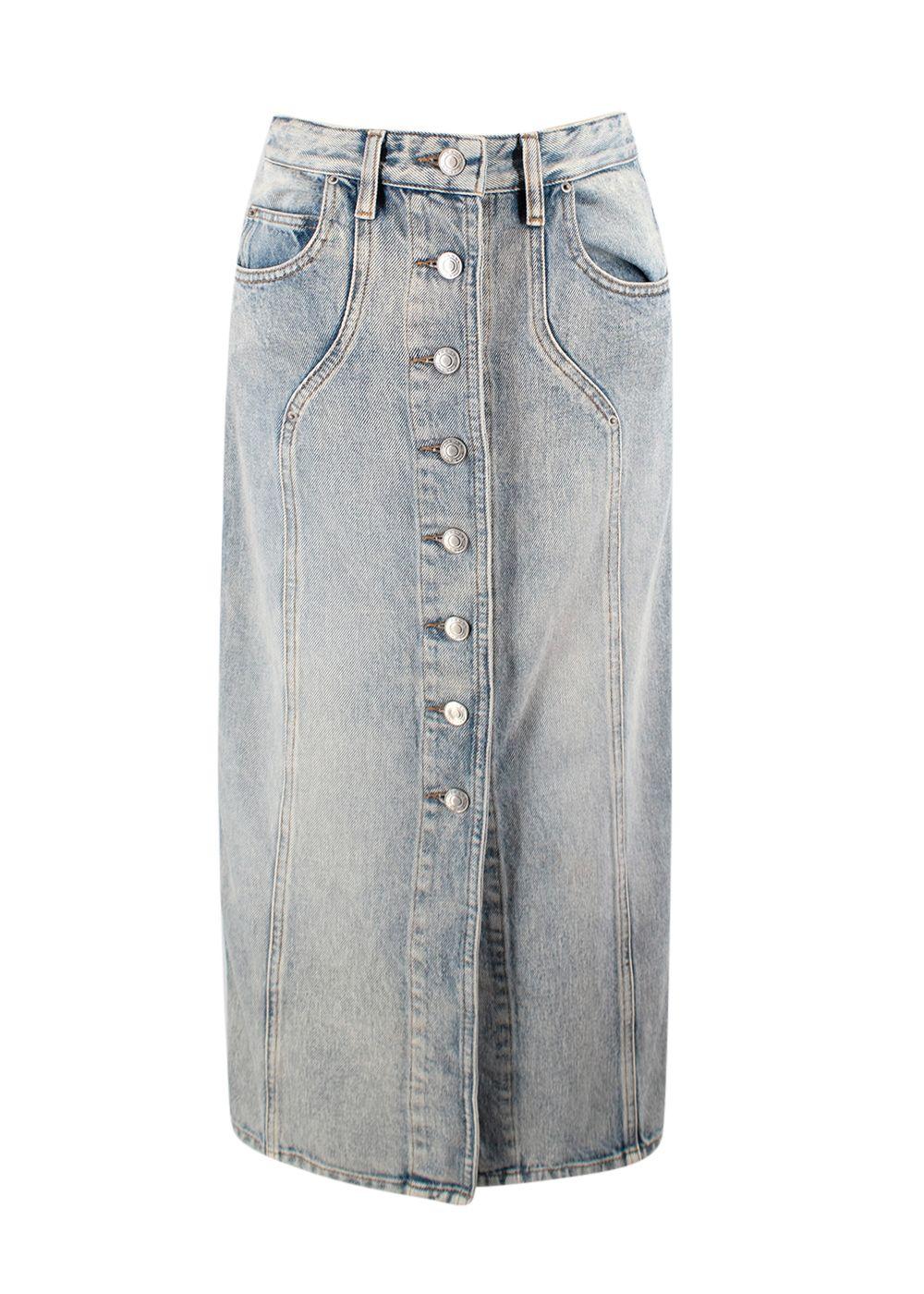 Isabel Marrant Etoile Vandy Washed Denim Midi Skirt