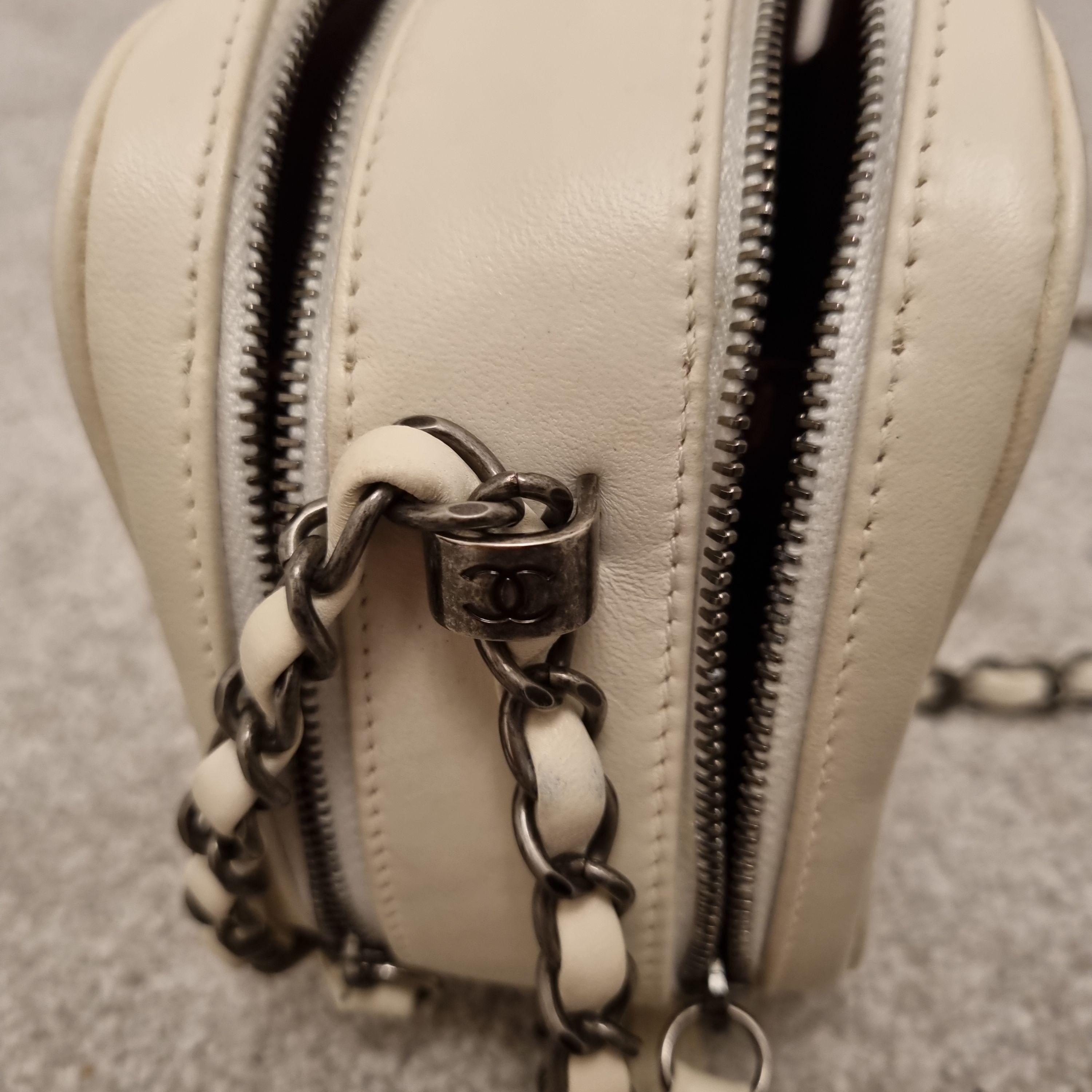 Chanel White Coco Boy Camera Bag
