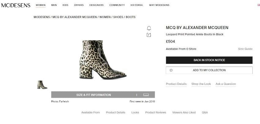 McQ by Alexander McQueen Shadow Ankle Boots Leopard Print