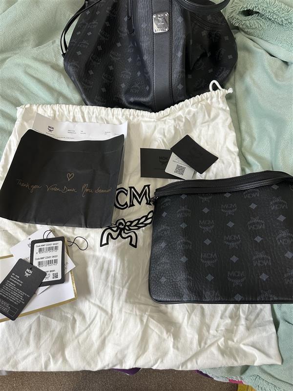 MCM  Black Nappa Leather Tote