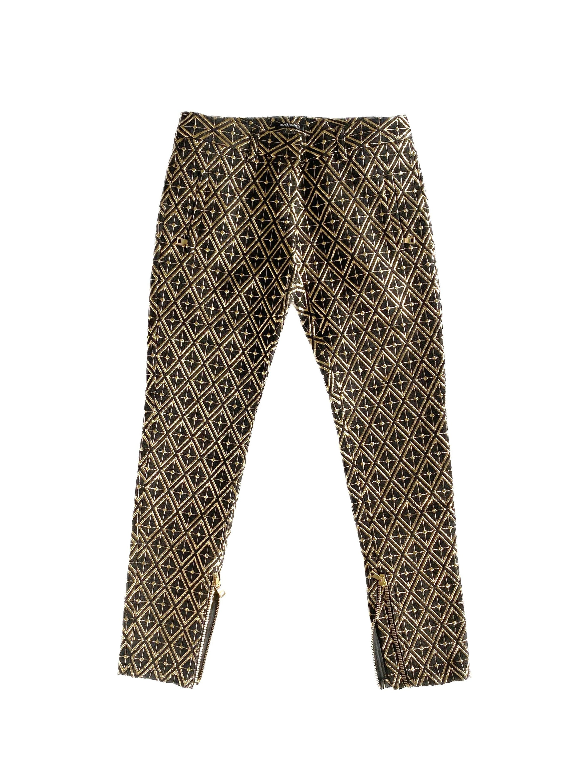 Balmain Gold Brocade Trousers