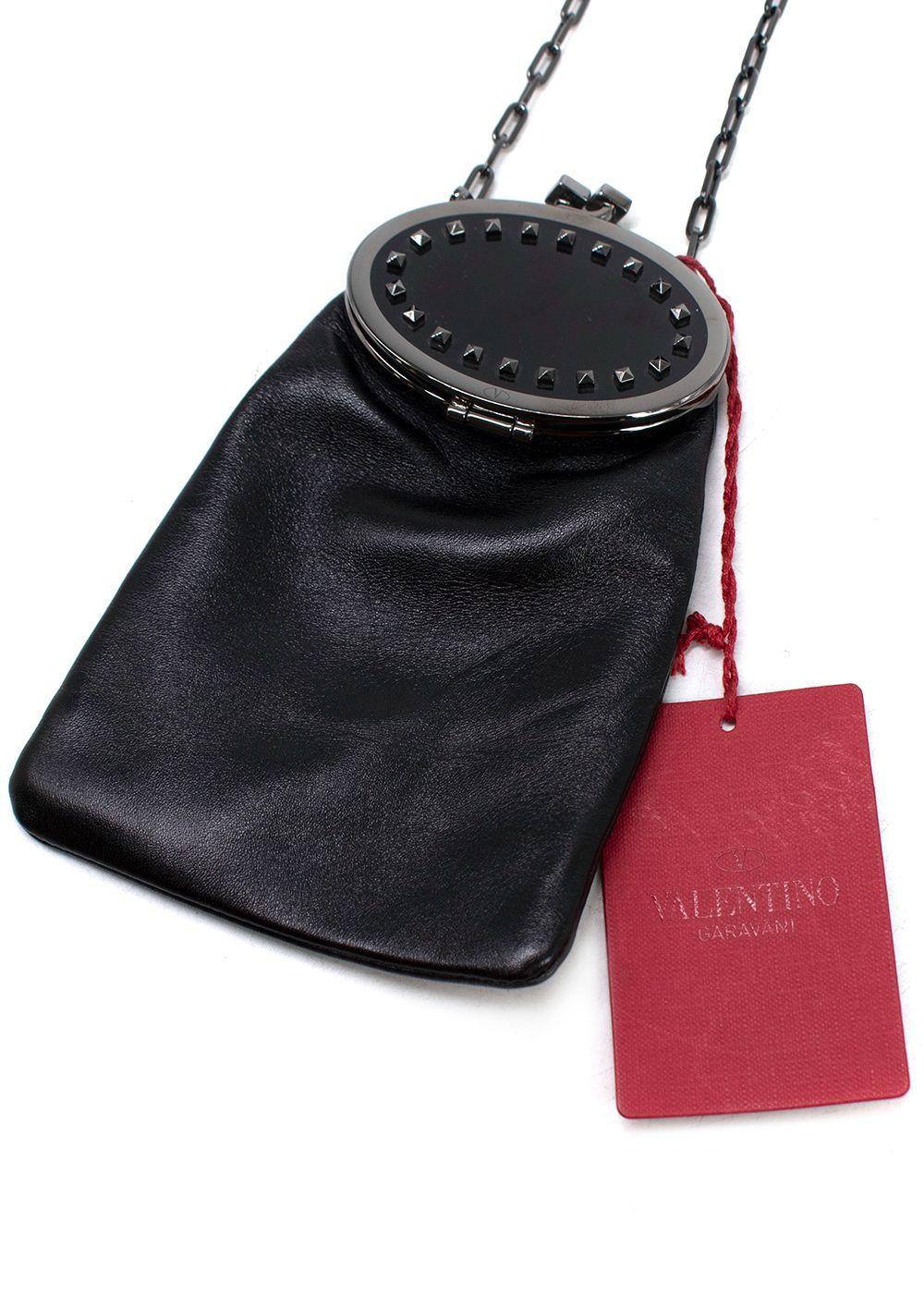 Valentino Studded leather bag charm pouch
