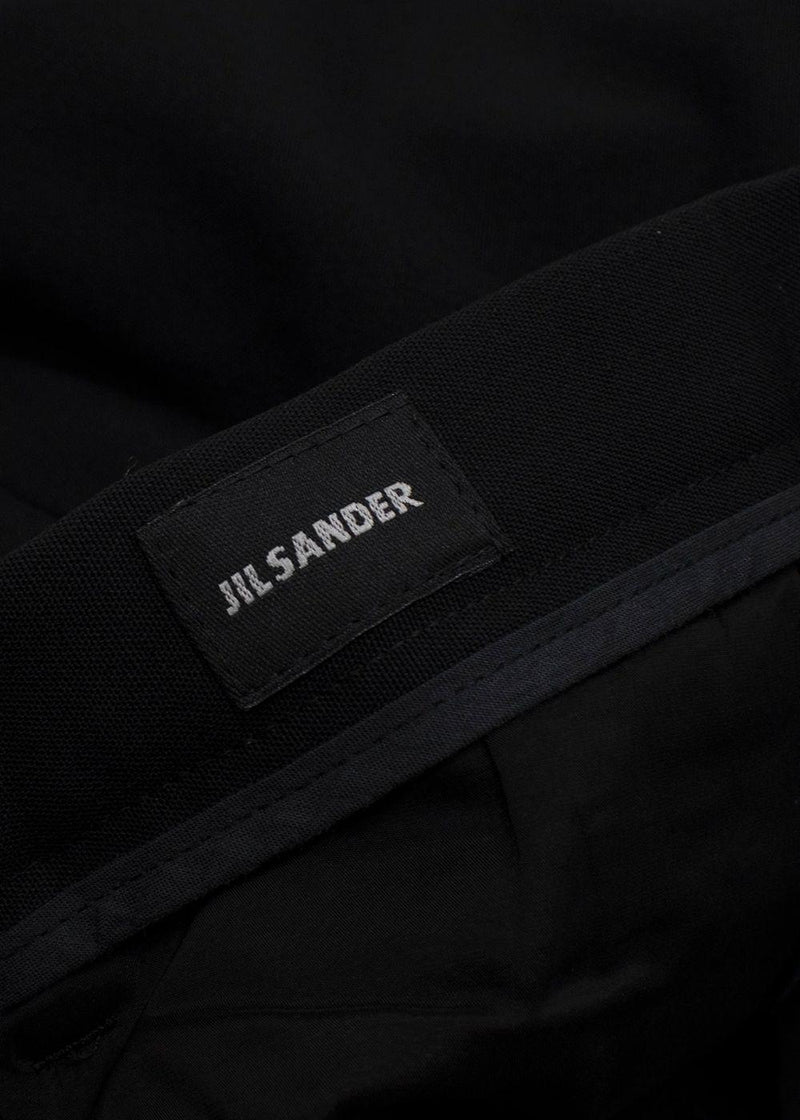 Jil Sander Black Single Breasted Wool Blend Suit