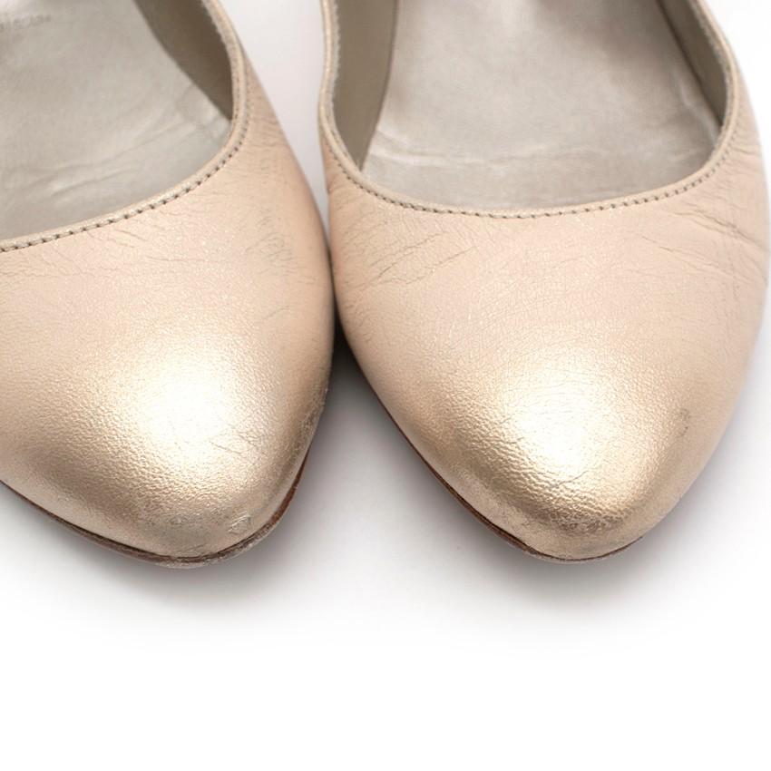 Bonpoint Vanilla Caprin Leather Mary-Jane Shoes