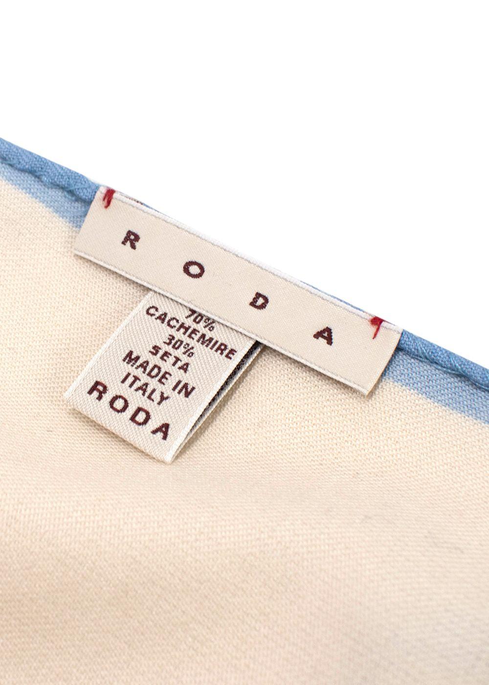 Roda Cream Cashmere and Silk Pocket Square