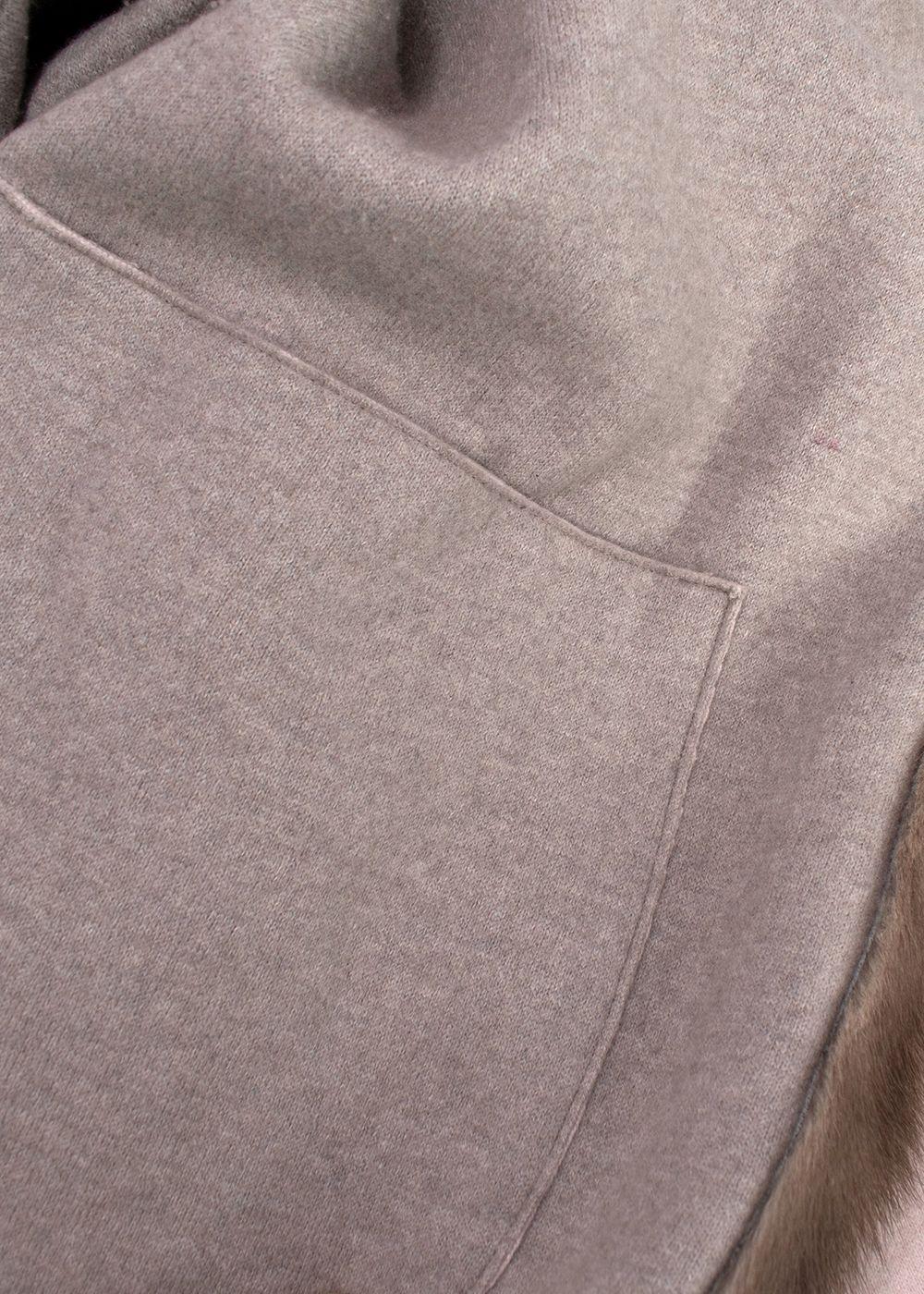 Agnona Iconic Mink-Trim Cashmere Cape