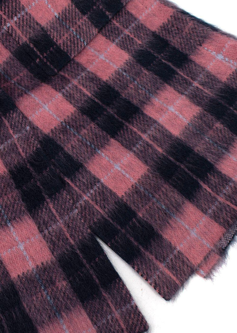 Louis Vuitton Pink & Blue Mohair Single Breasted Coat