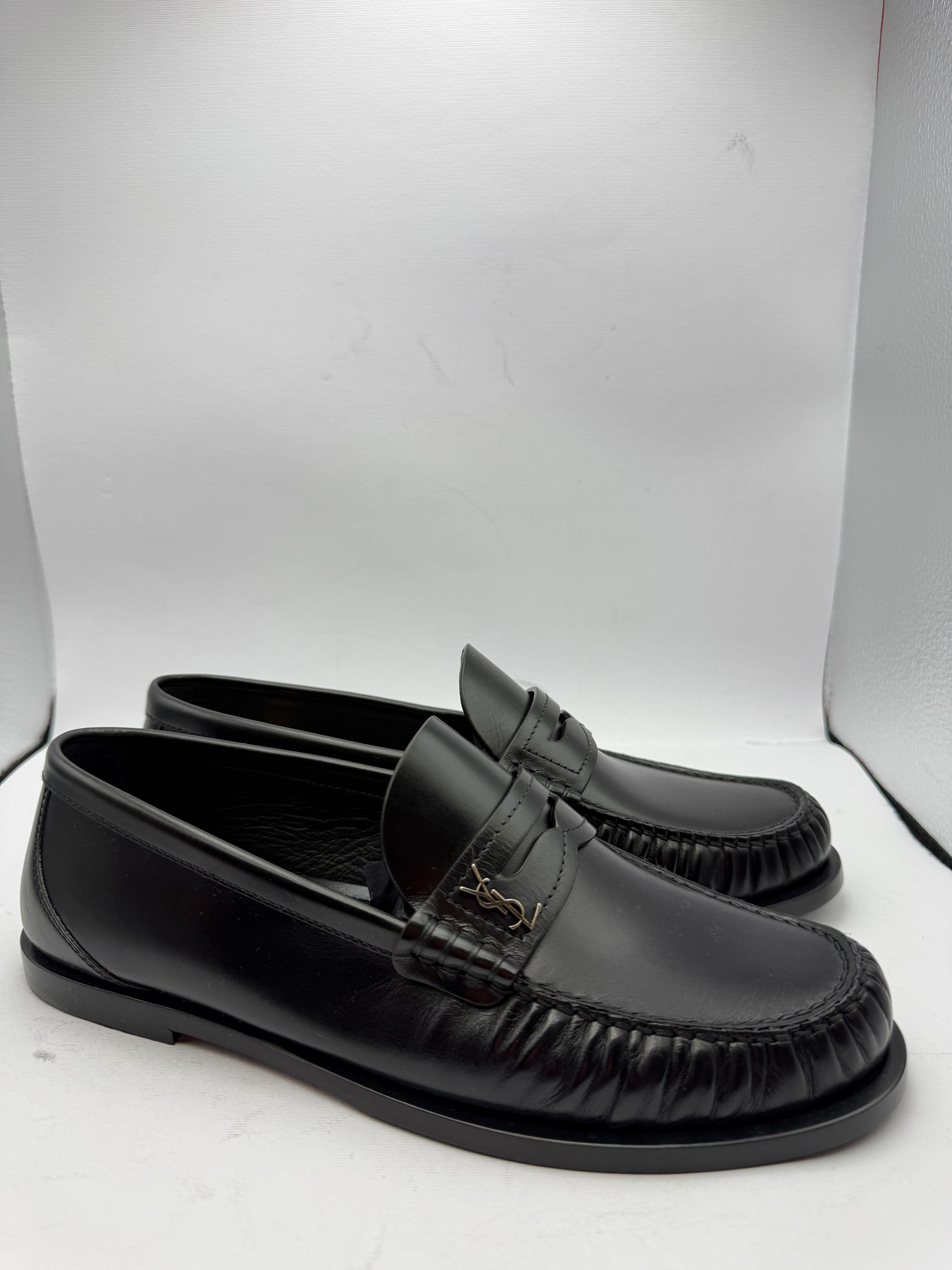 Saint Laurent Black Moccasins