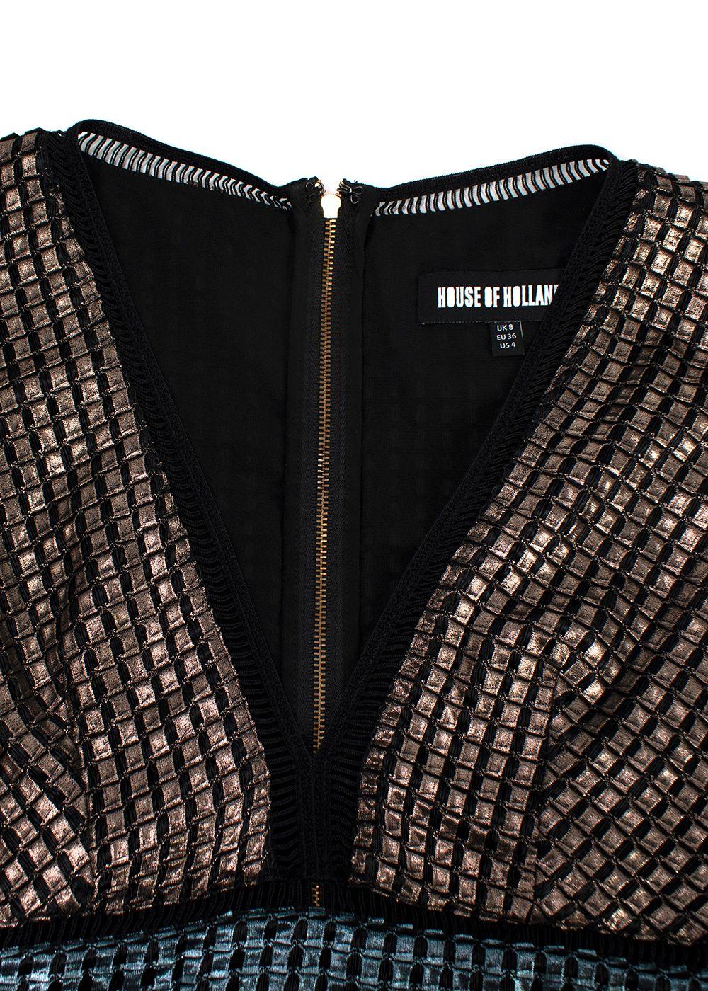 House of Holland Tricolour Mosaic Dress