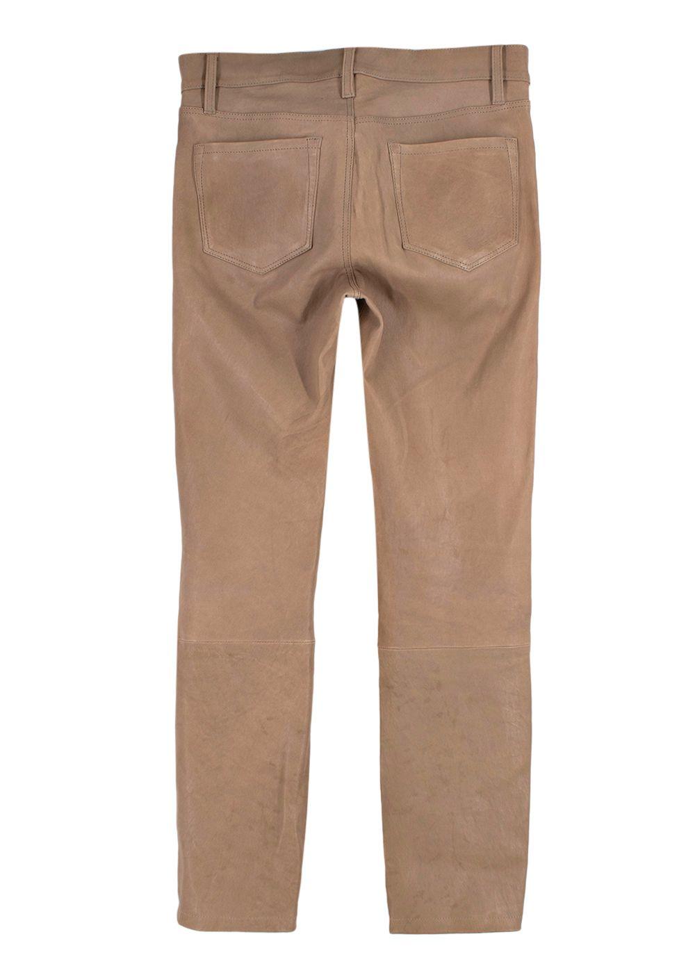 J Brand Brown Leather Trousers