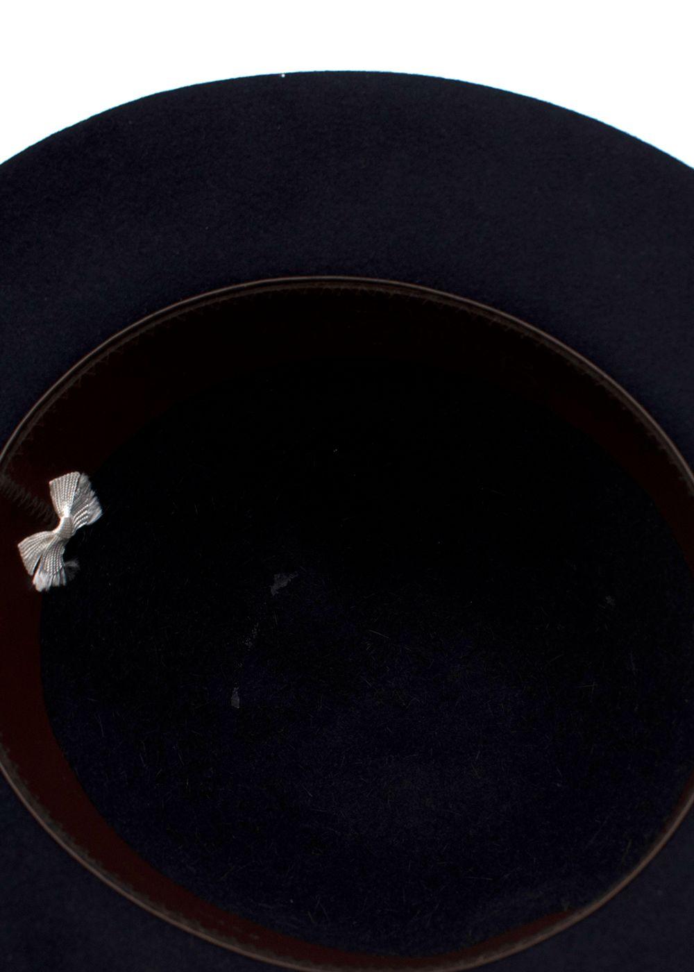 Navy Felted Hat