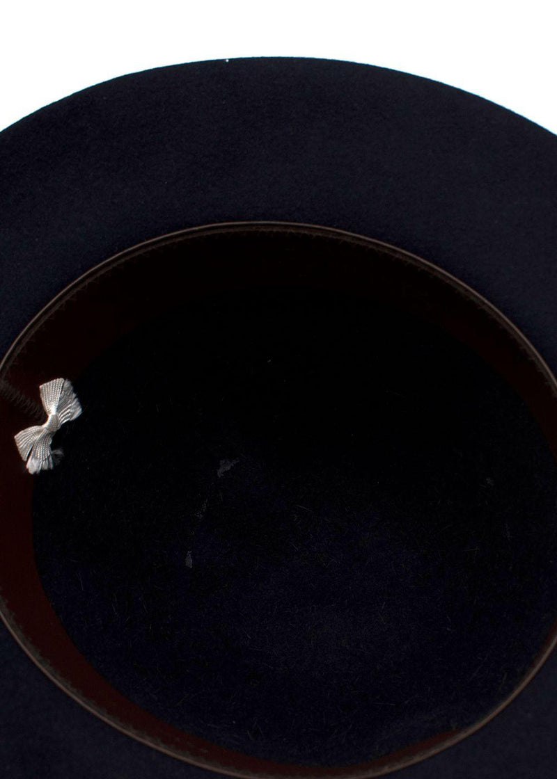 Navy Felted Hat