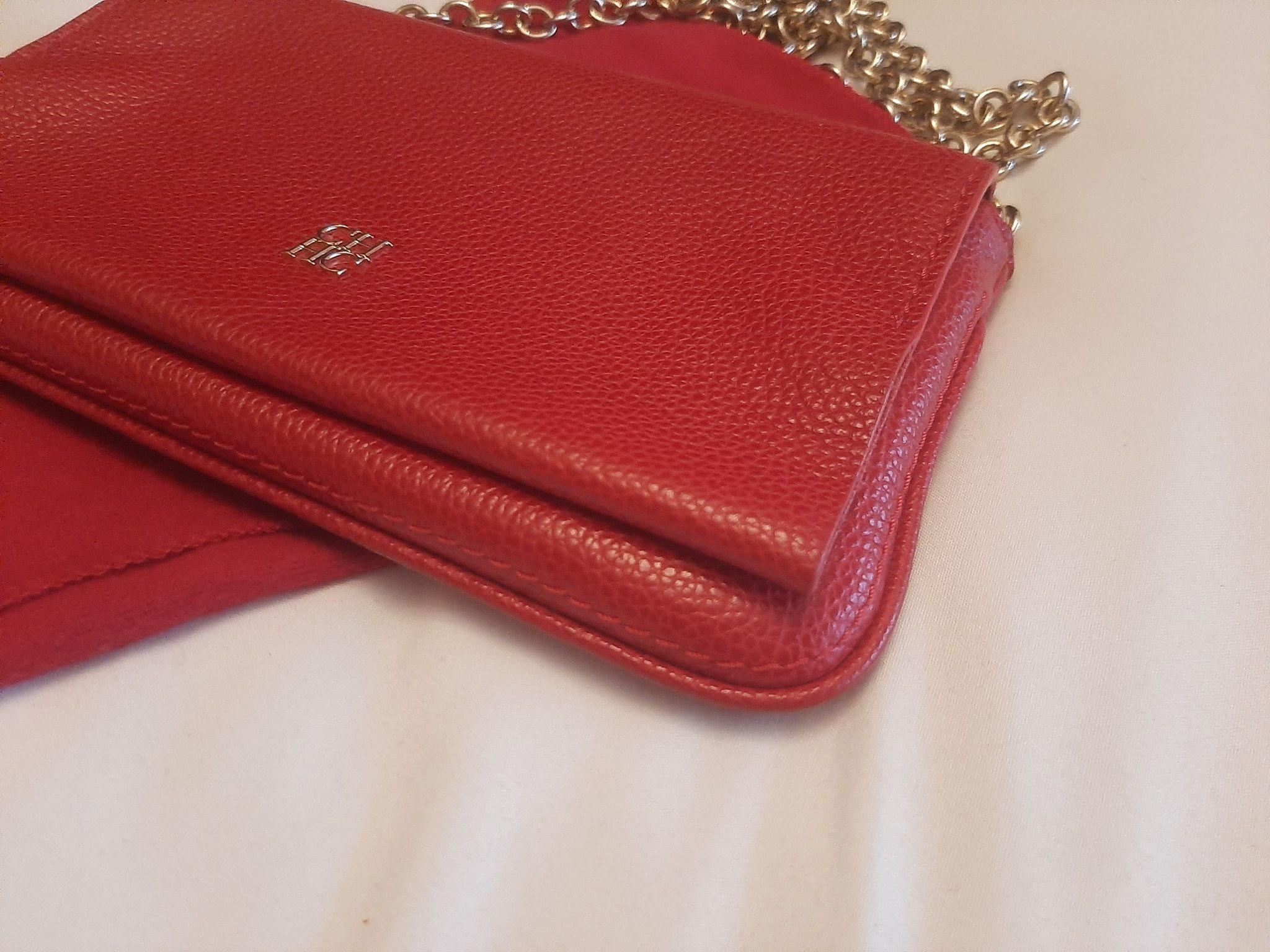 Red leather bag