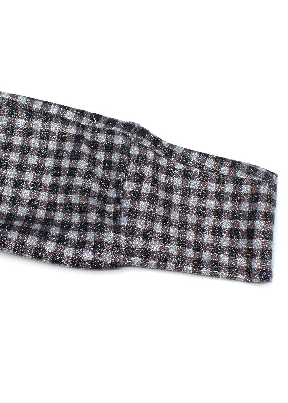 Ganni Metallic Gingham Cardigan