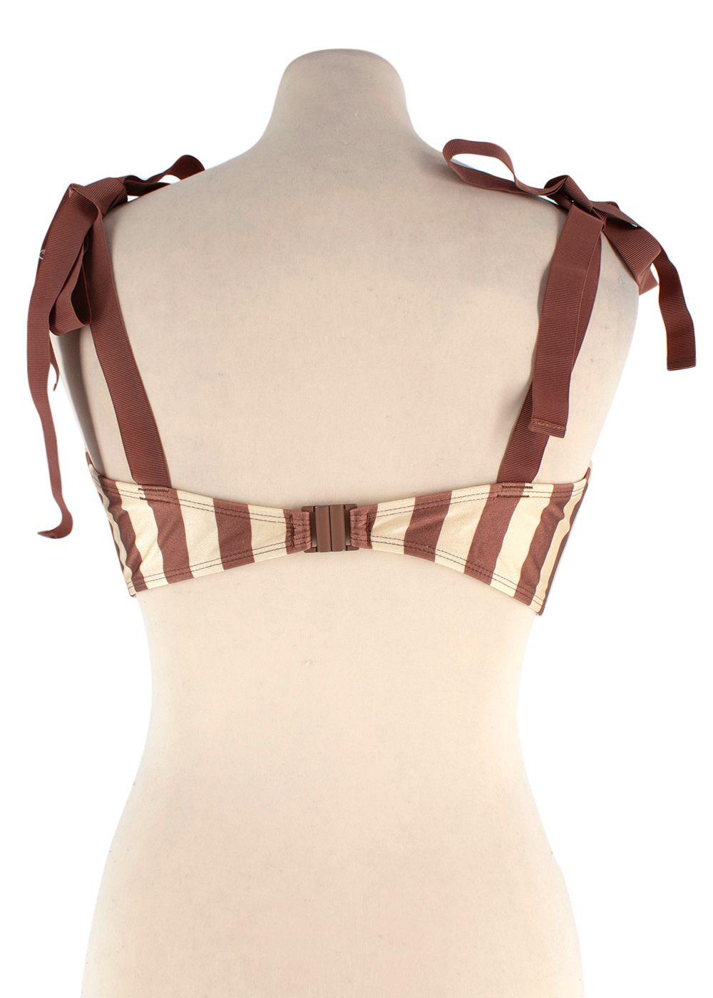 Zimmermann Brown and Yellow Stripe Bikini