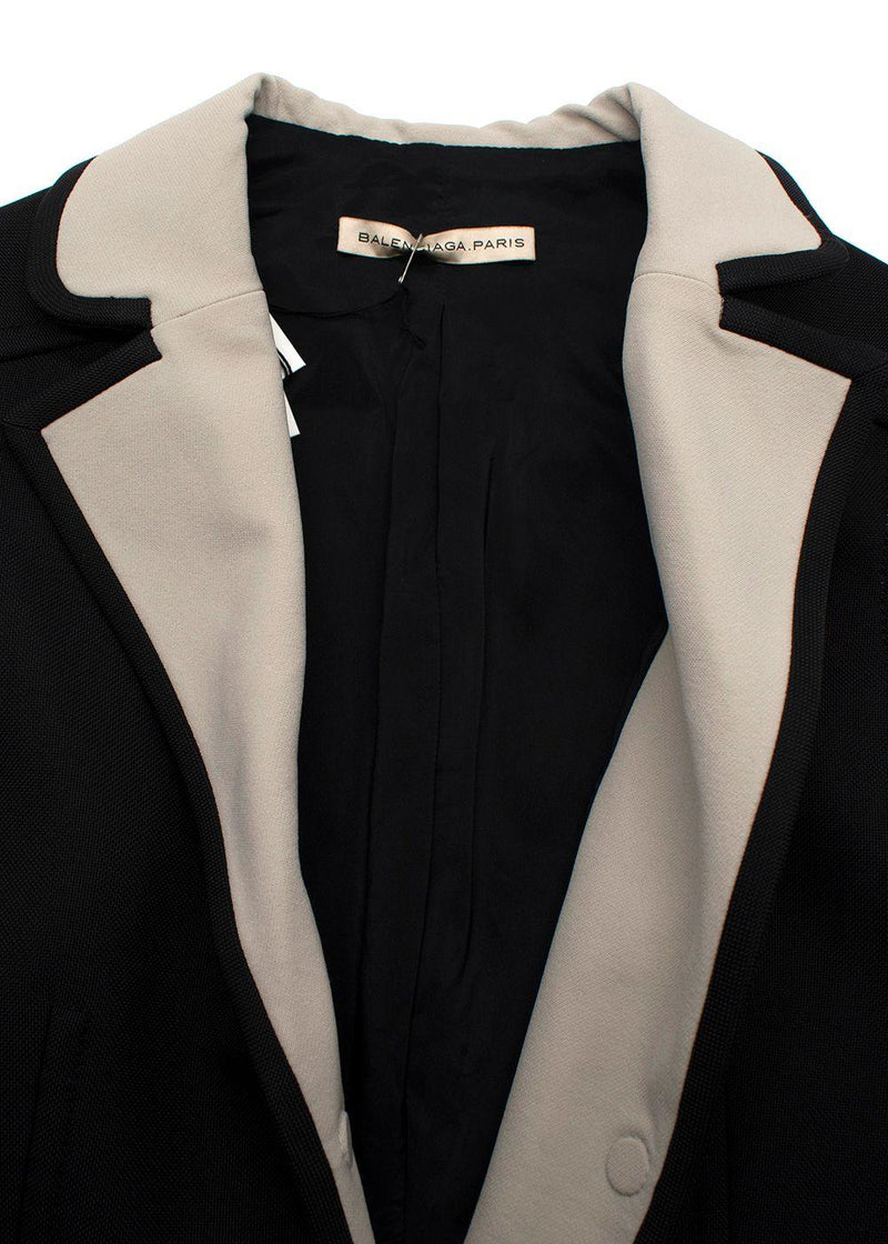 Balenciaga Black Contrast Trim Waistcoat