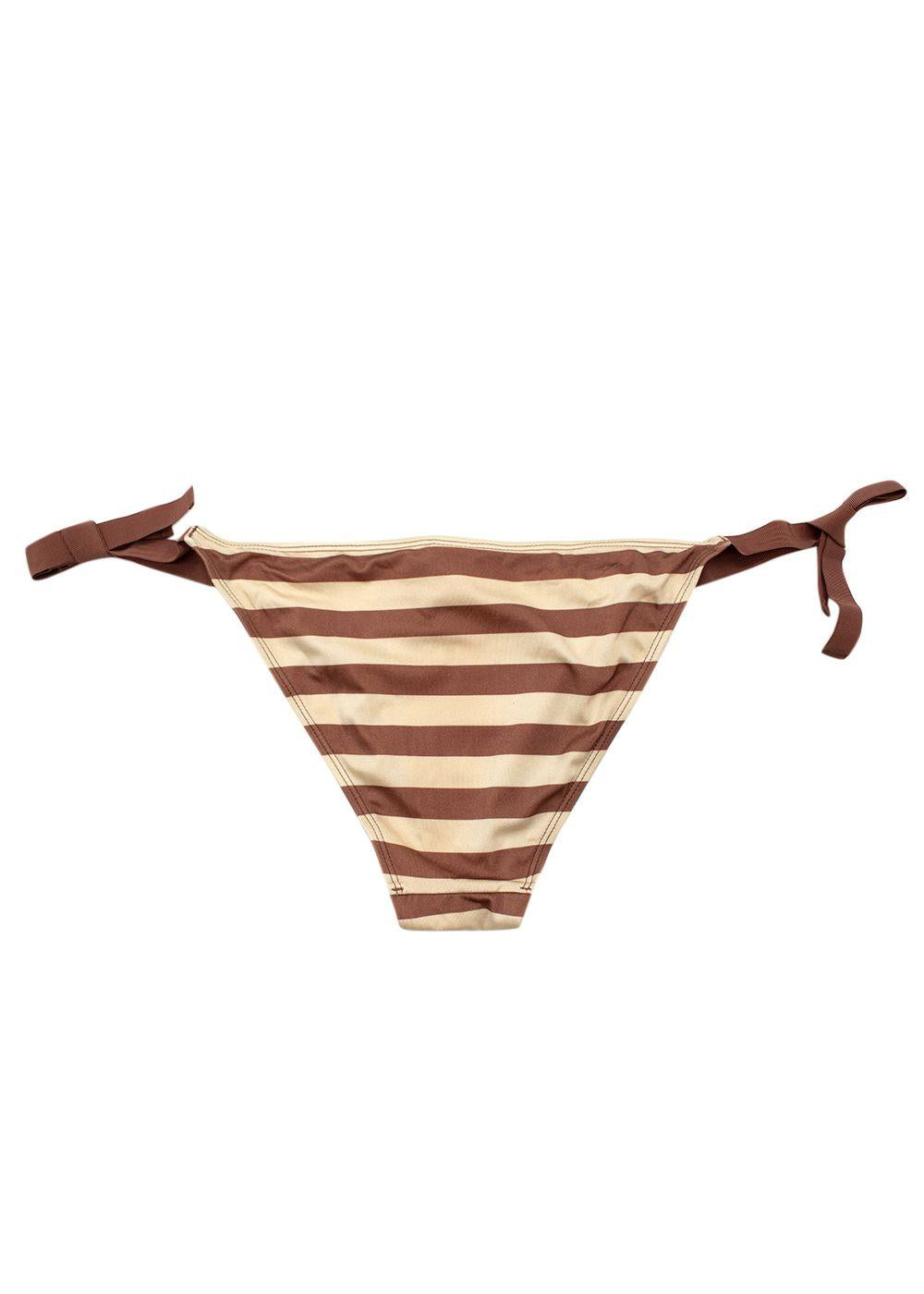 Zimmermann Brown and Yellow Stripe Bikini