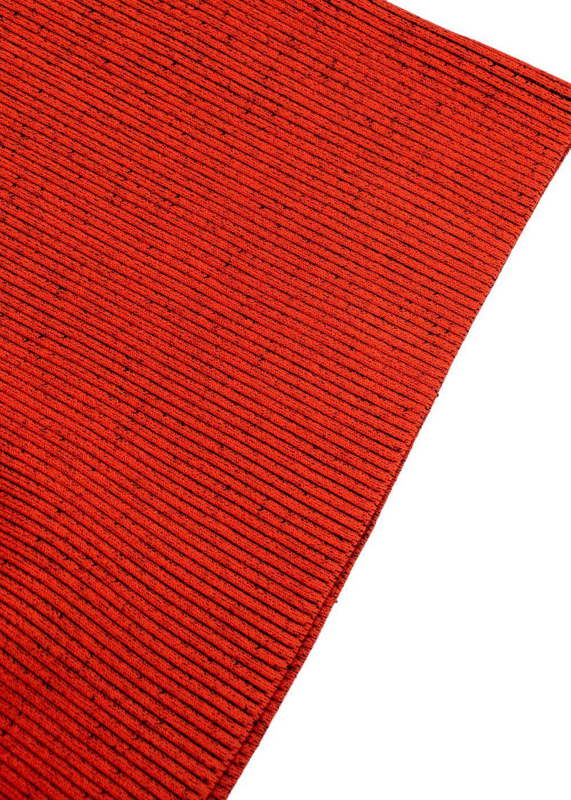 Proenza Orange Ribbed Knit High Neck Top