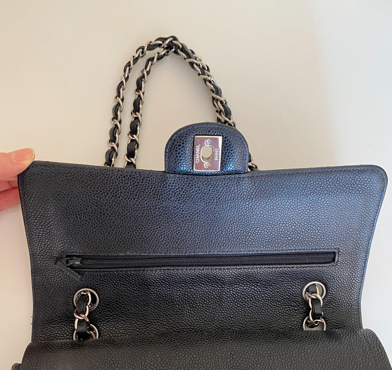 Chanel Medium Black Classic Caviar Double Flap Bag