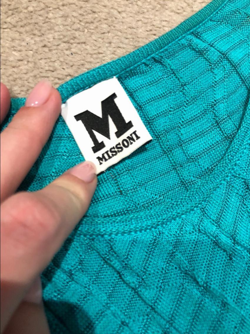 M Missoni Turquoise Knit Dress