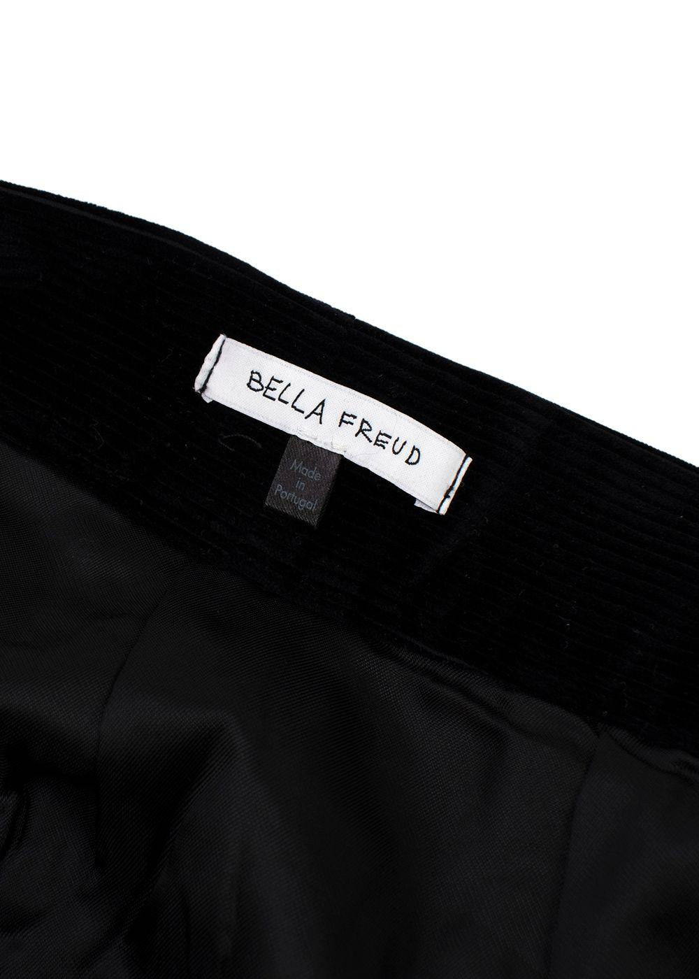 Bella Freud black corduroy mini skirt