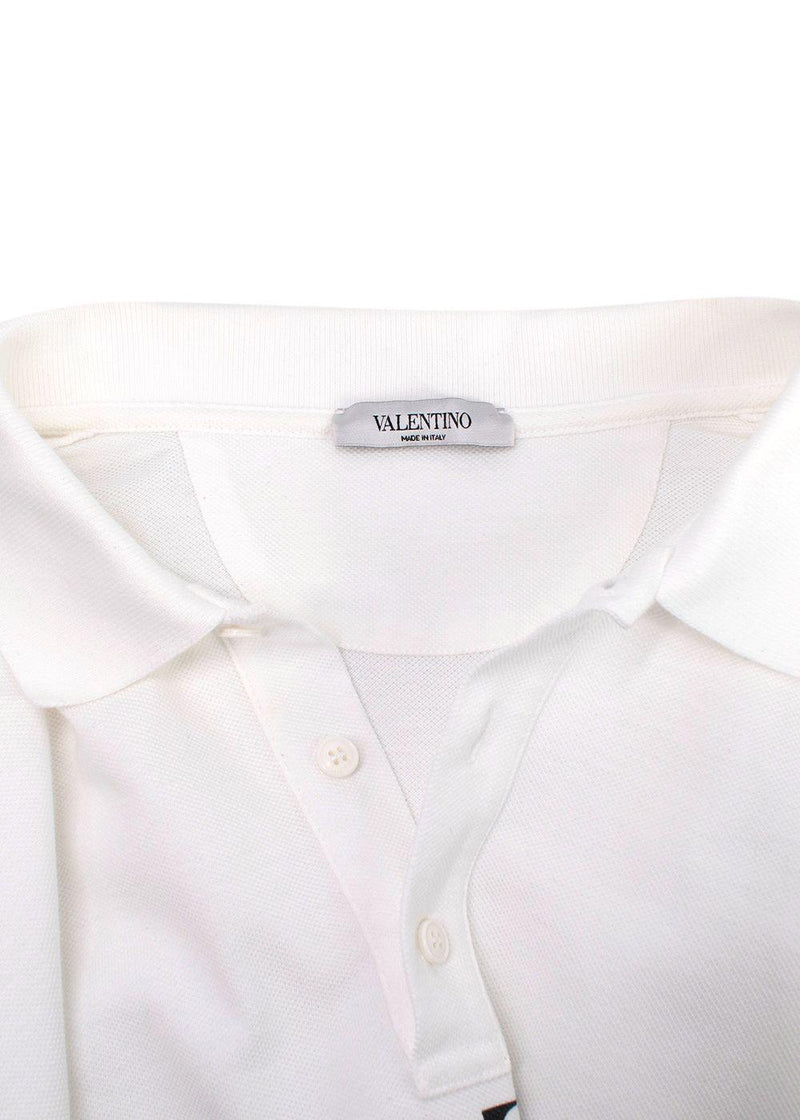 Valentino White Logo Polo T-Shirt