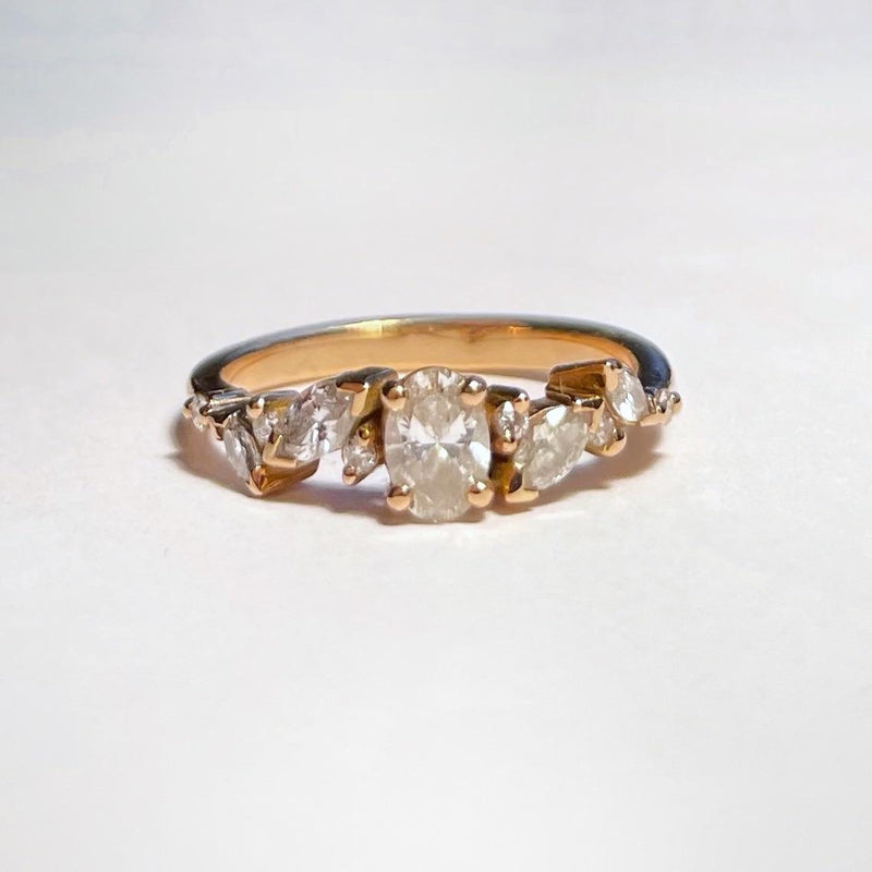 Bespoke 18K Rose Gold  Oval Cut Diamond Ring