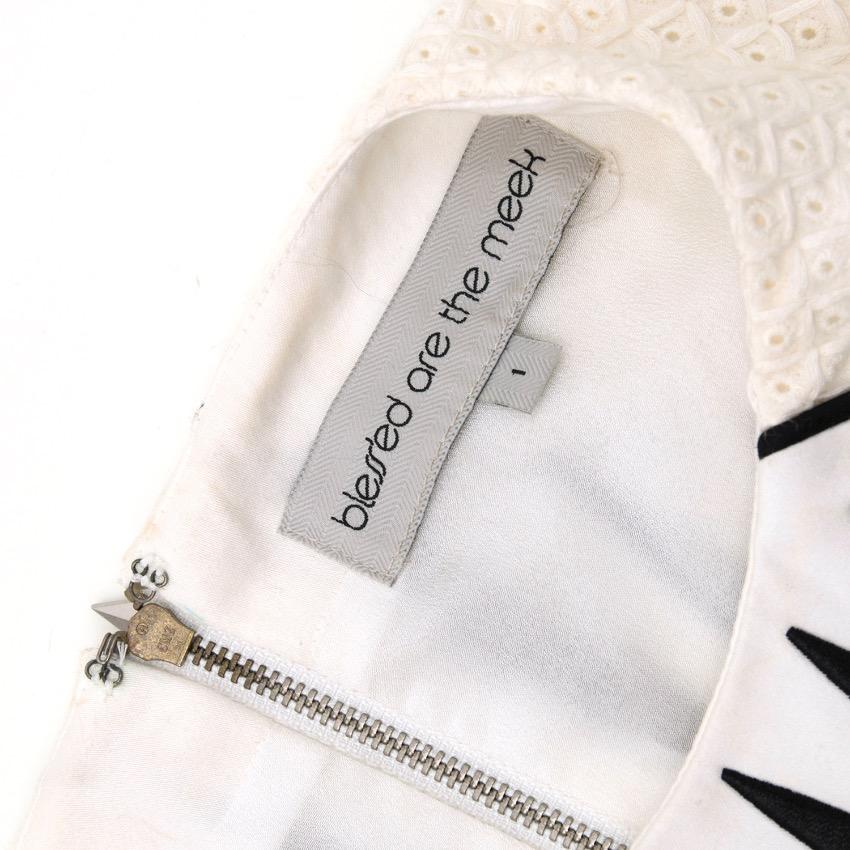 Bless'ed Are The Meek White Cap Sleeved Dress