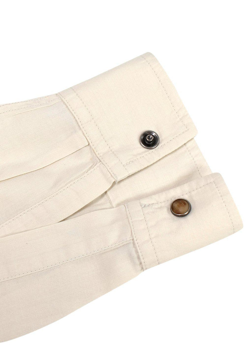 Brunello Cucinelli Cream Button-down Cotton Shirt