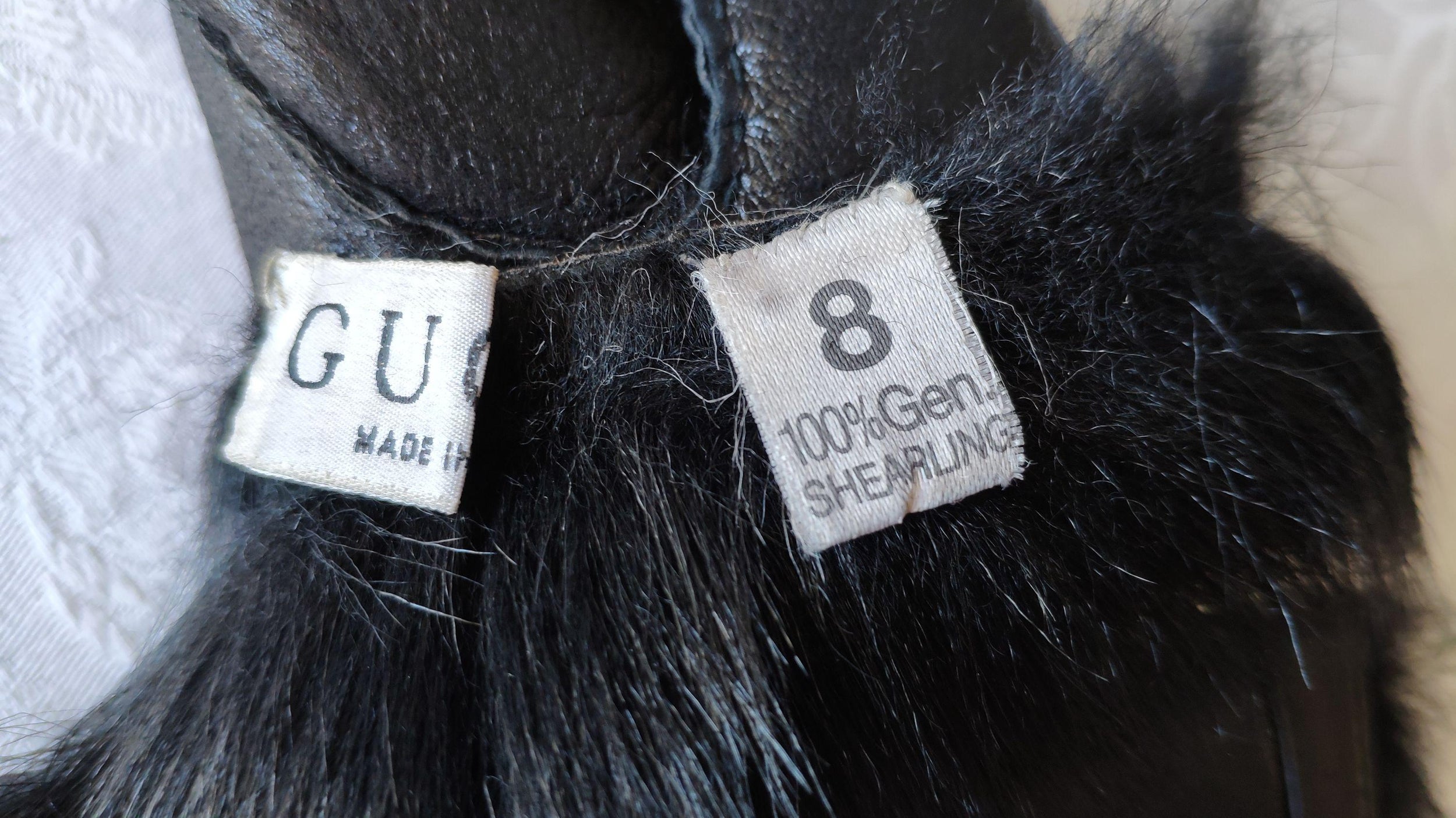 Black Shearling Lined Gloves
