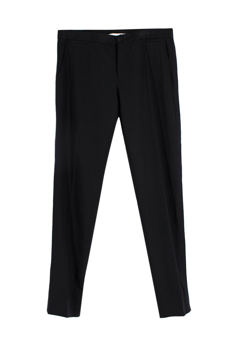 Dolce & Gabbana Black Tailored Tuxedo Trousers