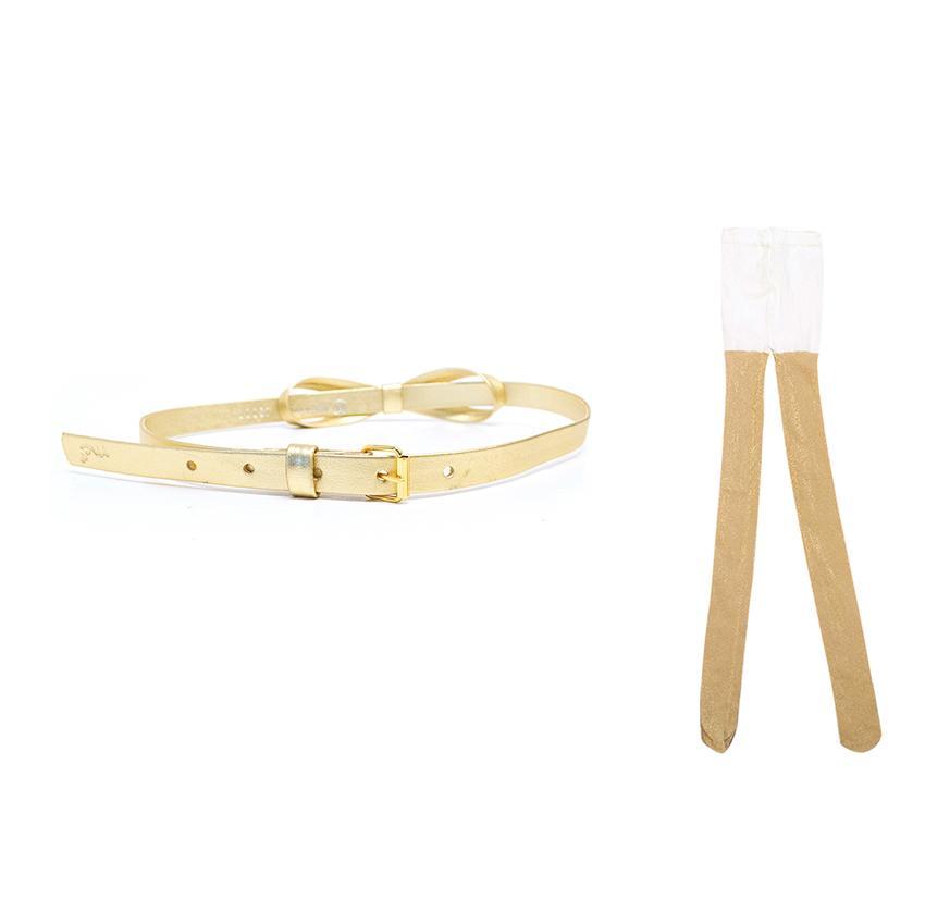 Gold leggings and belt