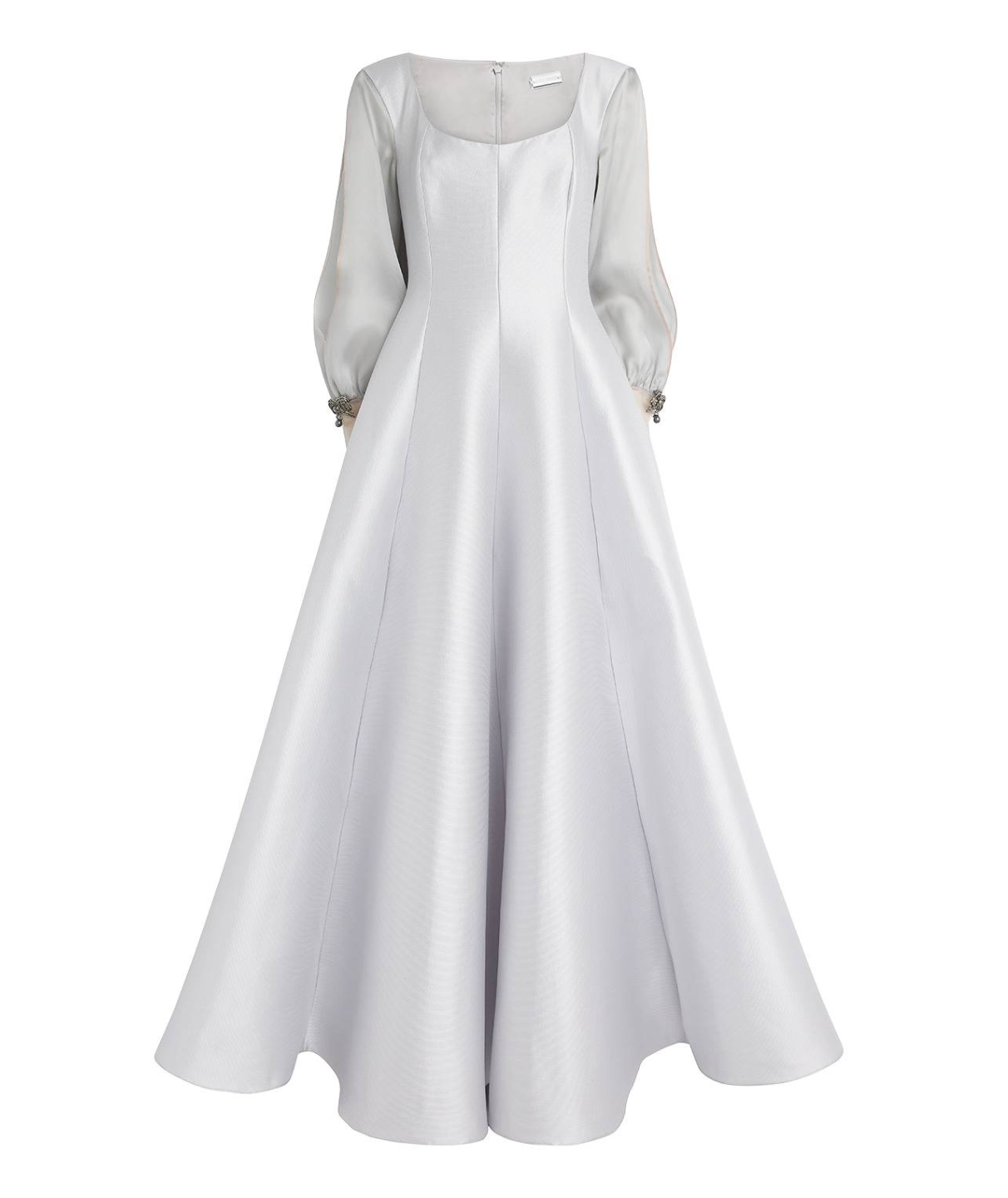 Alexis Mabille Piqué Organza-Sleeve Gown