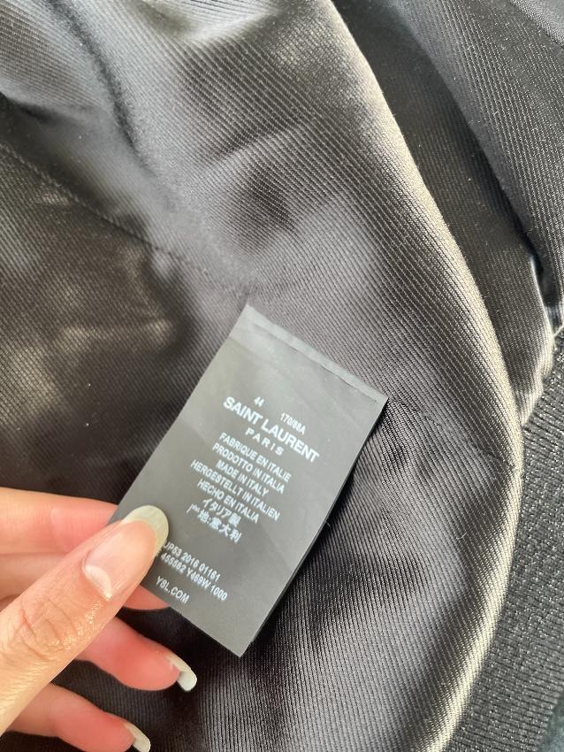 Saint Laurent Black Sequin Sweet Dreams Shark Bomber Jacket