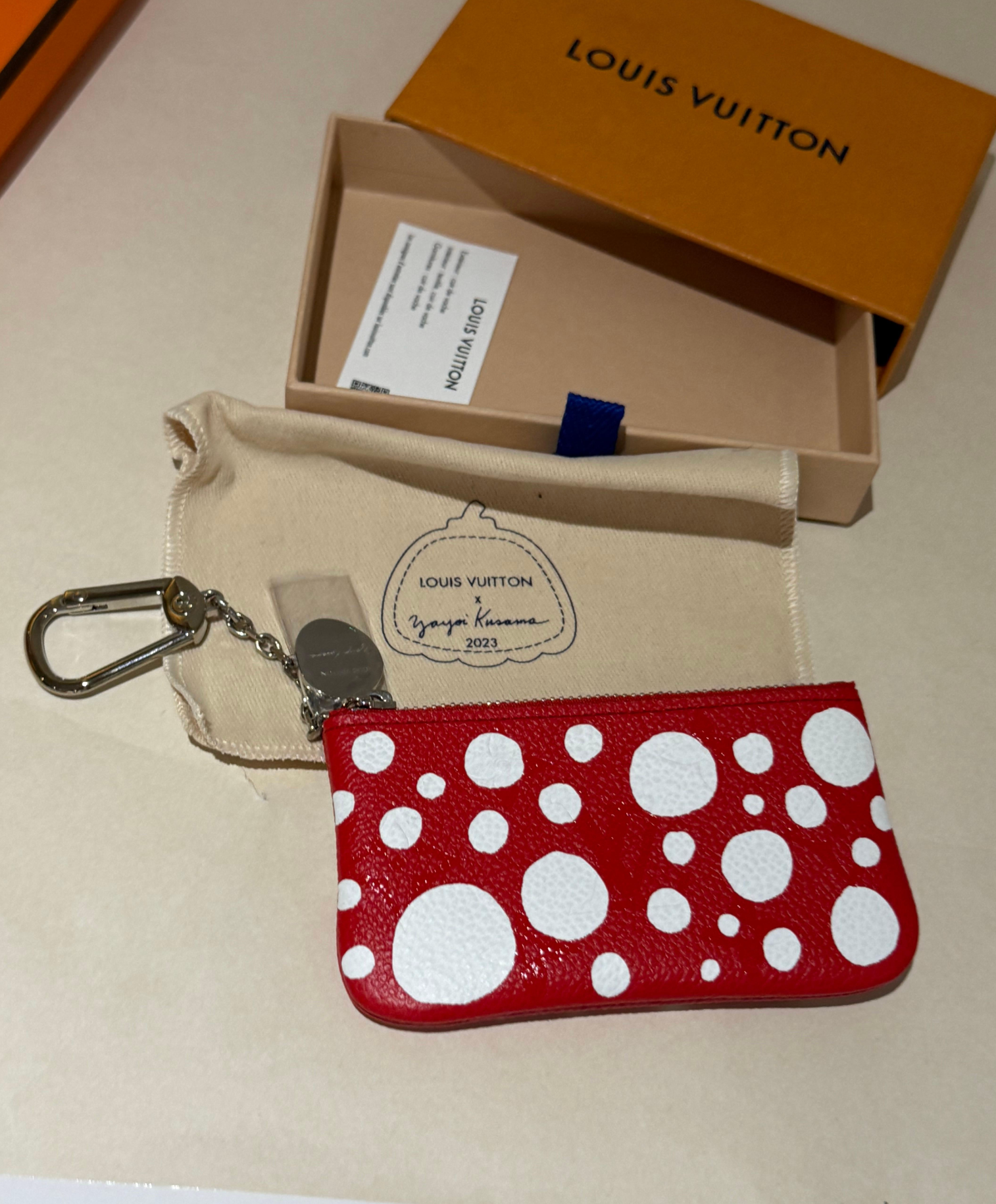 Louis Vuitton x Yayoi Kusama A Red Polka Dot Key Pouch