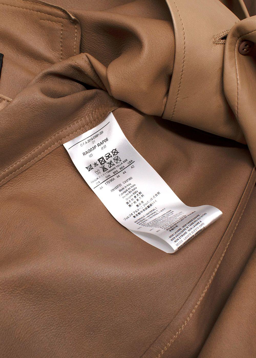 Giorgio Armani Beige Leather Blazer