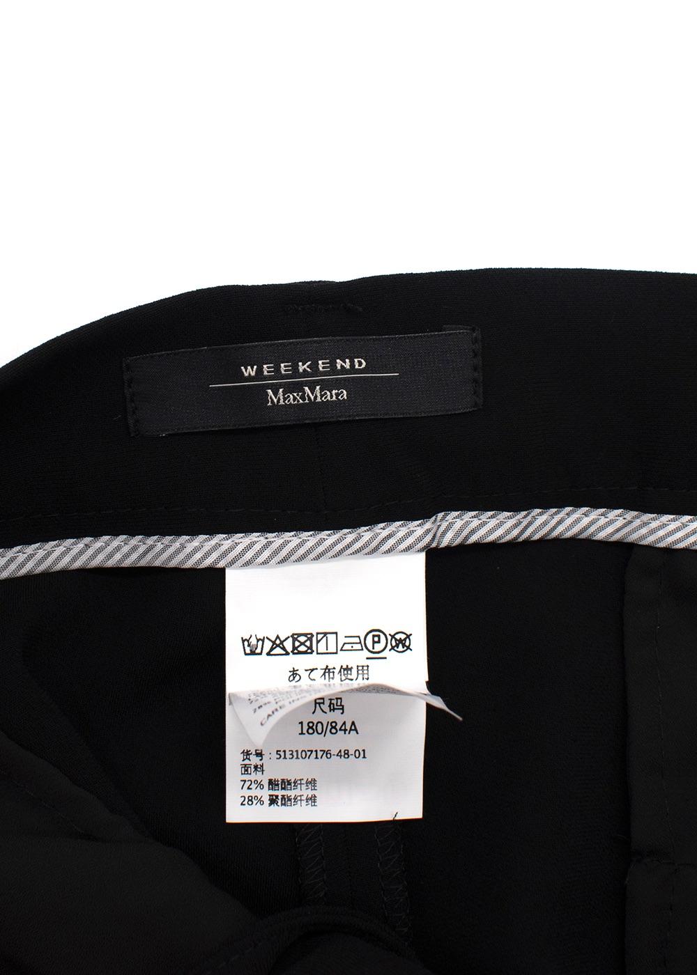 Weekend MaxMara Black Wide Leg Trousers